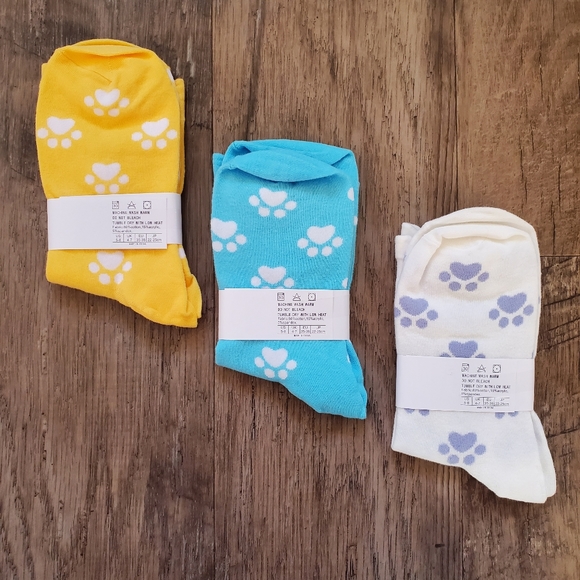Colorful Cat Socks - Set of 3 - Picture 2 of 6